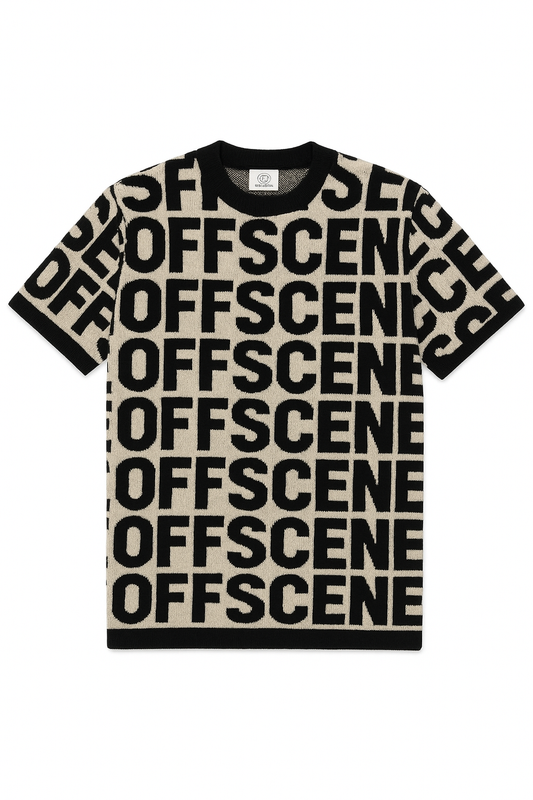 Brown OffScene Knitted Unisex T-shirt