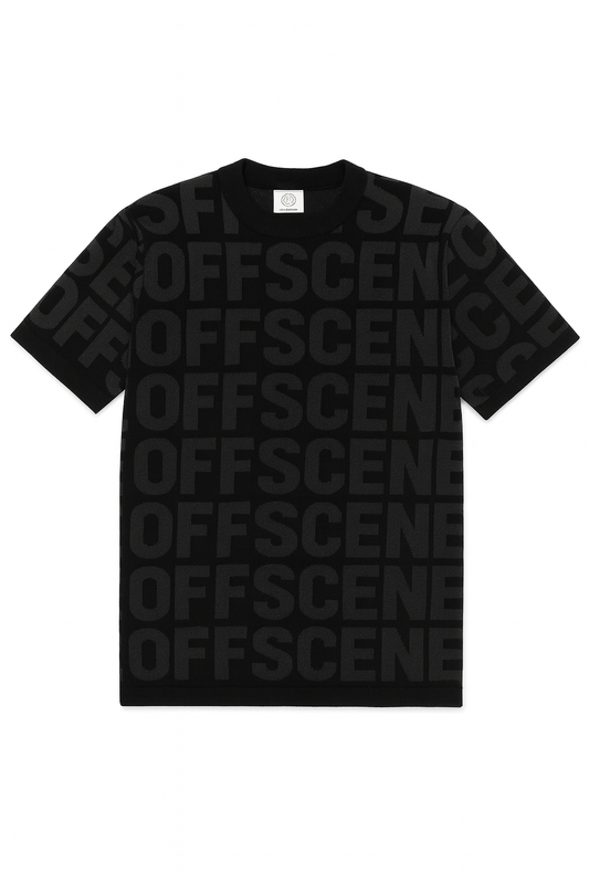 Black OffScene Knitted Unisex T-shirt